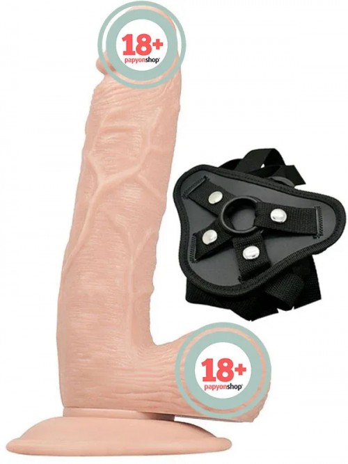 NOXXX İçi Dolu Belden Bağlamalı Realistik Penis 18 cm