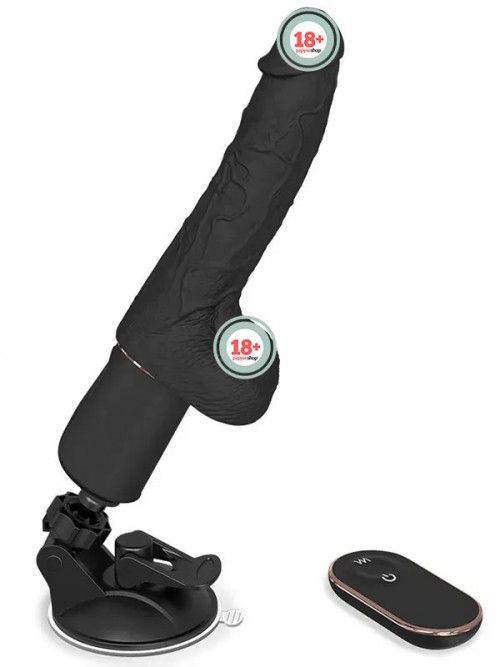 Isıtmalı İleri Geri ve Dönme Hareketli Şarjlı Uzaktan Kumandalı Vantuzlu Sex Makinesi