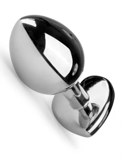NOXXX Kalp Mücevherli Çelik Anal Plug Küçük Boy 3