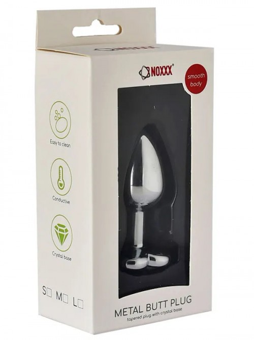 NOXXX Kalp Mücevherli Çelik Anal Plug Küçük Boy 2