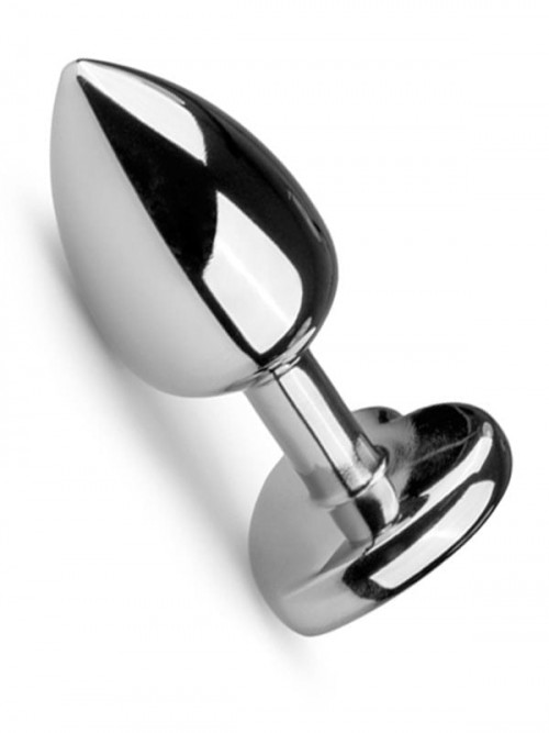 NOXXX Kalp Mücevherli Çelik Anal Plug Orta Boy 3