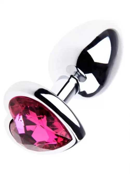 NOXXX Kalp Mücevherli Çelik Anal Plug Orta Boy