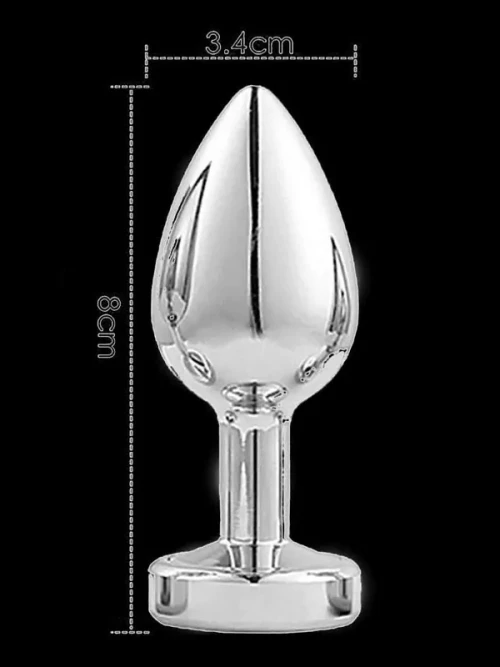 NOXXX Led Işıklı Çelik Anal Plug Orta Boy 5