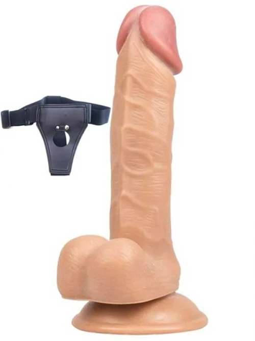 NOXXX İçi Dolu Belden Bağlamalı Realistik Penis 20 cm 2