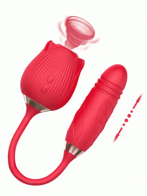 NOXXX Şarjlı Titreşimli İtme Hareketli Rose Sucking Vibratör