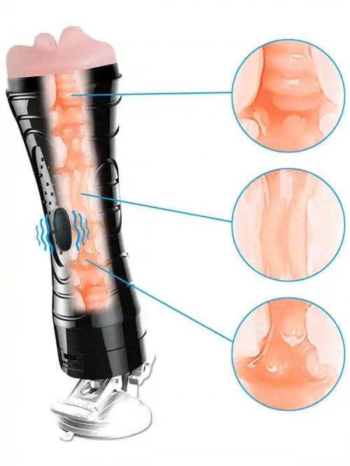 NOXXX Titreşimli Vantuzlu Kupa Vajina Mastürbatör 3