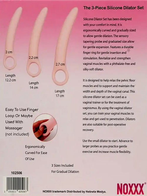 NOXXX Vajinismus ve Kegel için Dilatör Seti 3’lü 5