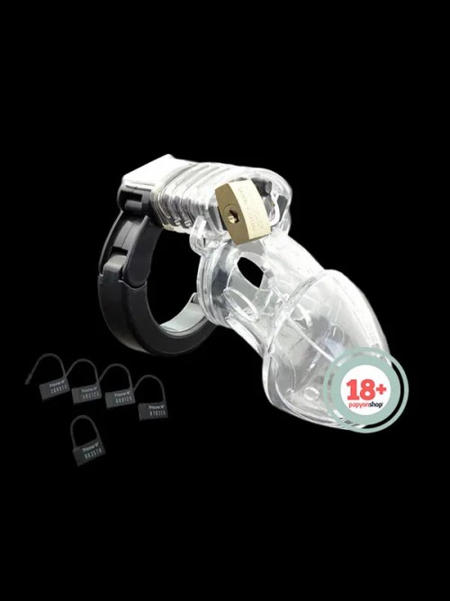 Transparan Chastity Cage Ayarlanabilir Penis Kilidi