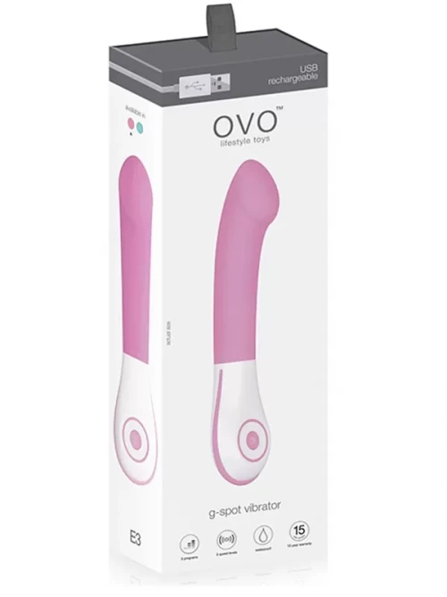 OVO E3 Rechargeable Vibratör Pink 2