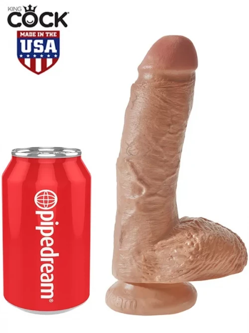 Pipedream King Cock 8″ Cock with Balls 20 cm Karamel 5