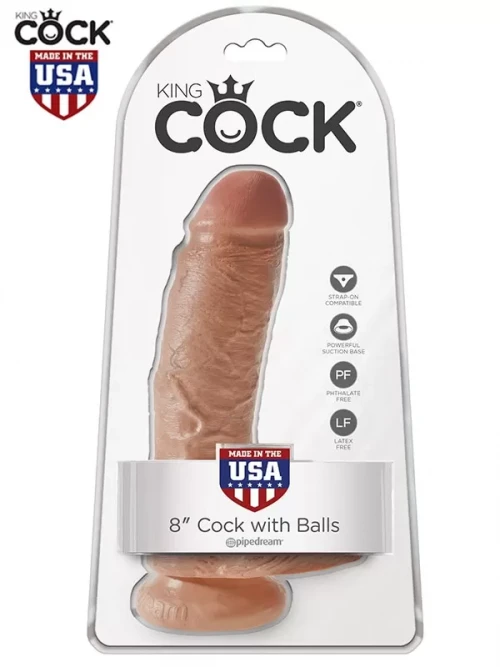 Pipedream King Cock 8″ Cock with Balls 20 cm Karamel 6