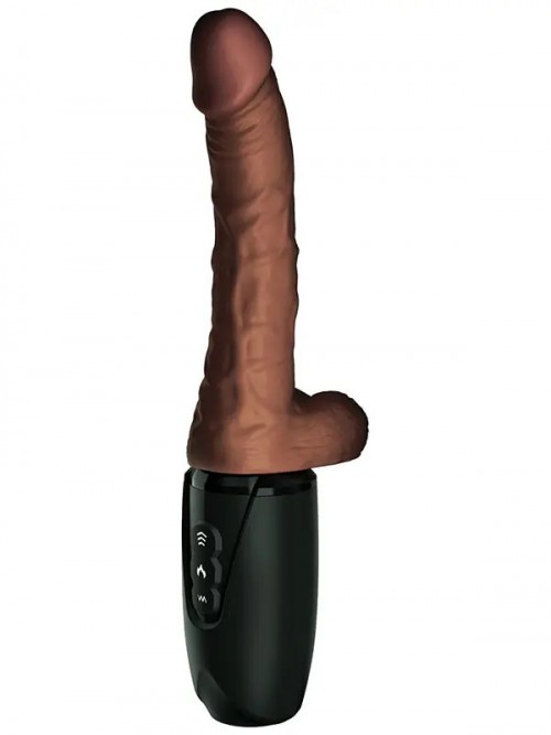 Pipedream King Cock Plus Thrusting İleri Geri Hareketli Isıtmalı Dildo Melez 2