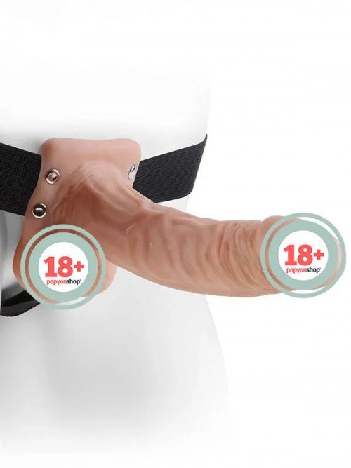 Pipedream Testisli İçi Boş Belden Bağlamalı Penis 18 cm