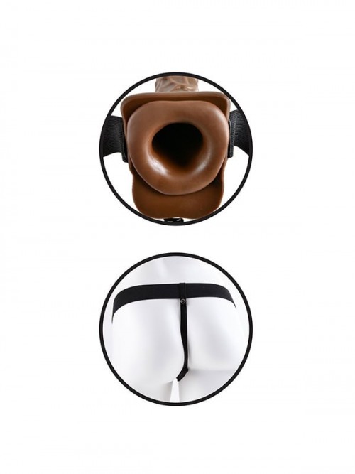 Pipedream İçi Boş Titreşimli Belden Bağlamalı Penis 19 cm Melez 3