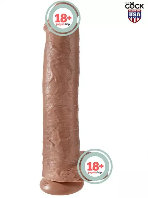 Pipedream King Cock 15″ Gerçekçi Dev Dildo 38 cm Karamel