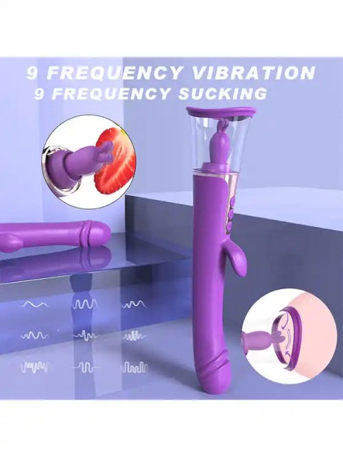 G Spot Klitoris Yalama ve Emme Özellikli 3 İşlevli Çift Taraflı Vibratör Ek Resim
