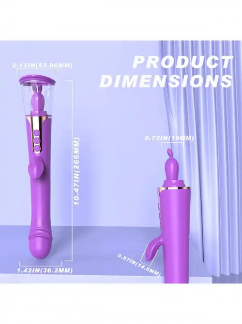 G Spot Klitoris Yalama ve Emme Özellikli 3 İşlevli Çift Taraflı Vibratör 4