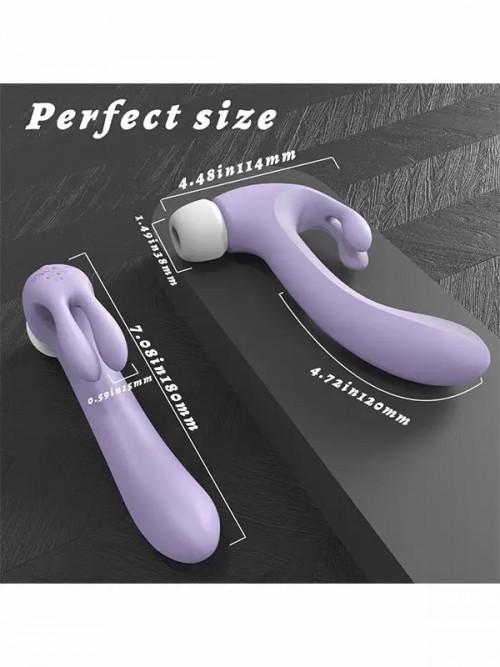 Hammer Rabbit G Noktası ve Klitoris Titreşim Emiş Vibratörü 4