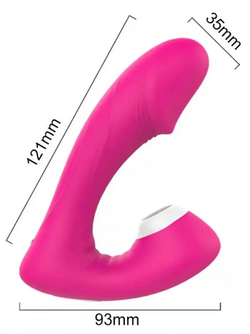 Fierce Titreşimli Şarjlı Klitoral Emme ve G Spot Vibratörü 4