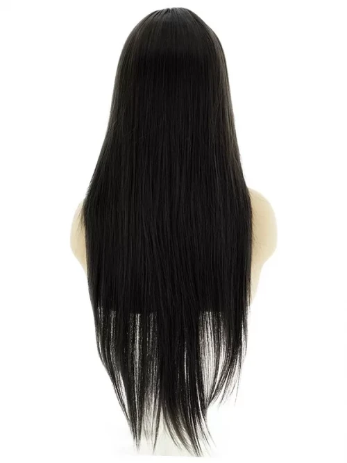 Uzun Düz Kahküllü Kestane Rengi Peruk 2