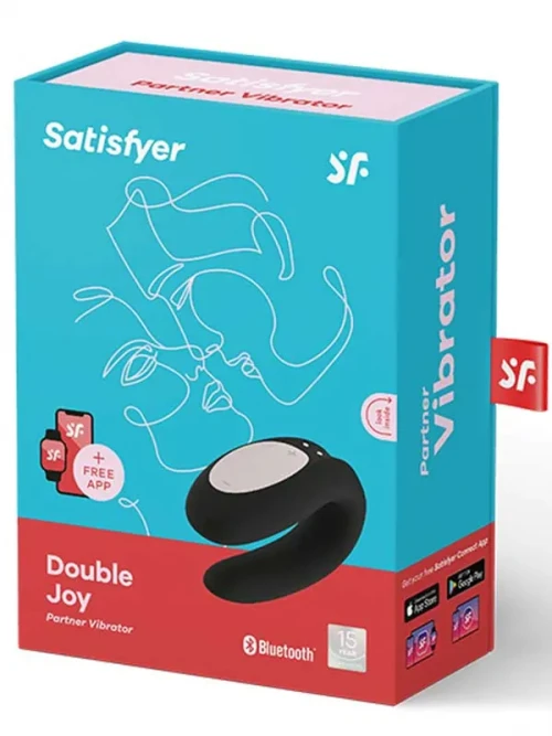 Satisfyer Double Joy Çiftler İçin Akıllı Telefon Kontrollü Vibratör Siyah 5