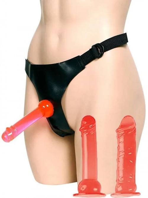 İkili Belden Bağlamalı Jel Penis 2