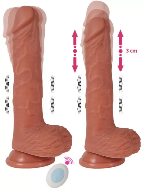 SHEQU William İleri Geri Hareketli Döner Başlı Şarjlı Realistik Dildo 22 cm 2