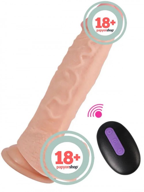 SHEQU Hans Şarjlı Uzaktan Kumandalı Gerçekçi Realistik Dildo 21 cm 1