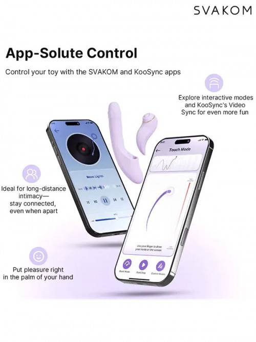 Svakom DuoGlow APP Uygulama Kontrollü Hepsi Bir Arada Tavşan Vibratör Ek Resim