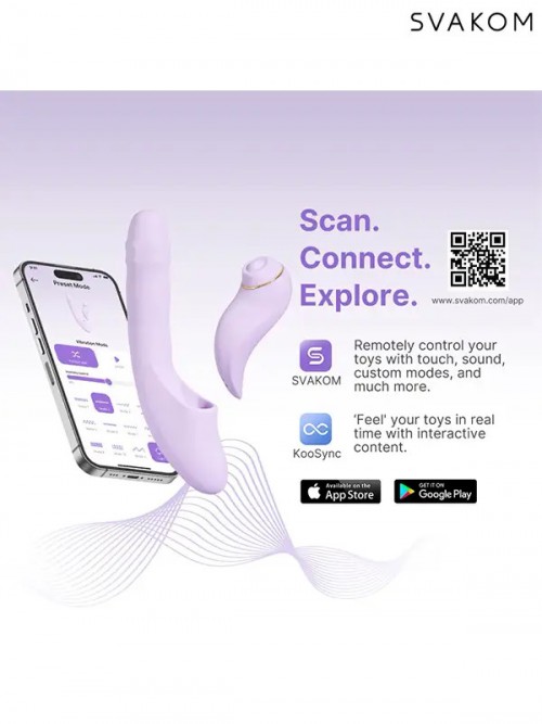 Svakom DuoGlow APP Uygulama Kontrollü Hepsi Bir Arada Tavşan Vibratör Ek Resim