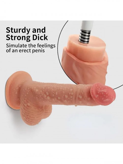 VSCNovelty 7.6″ Çift Katmanlı Kayan Derili Gerçekçi Dildo 19 cm Ek Resim