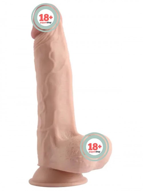 VSCNovelty 8.6″ Çift Katmanlı Kayan Derili Gerçekçi Dildo 22 cm