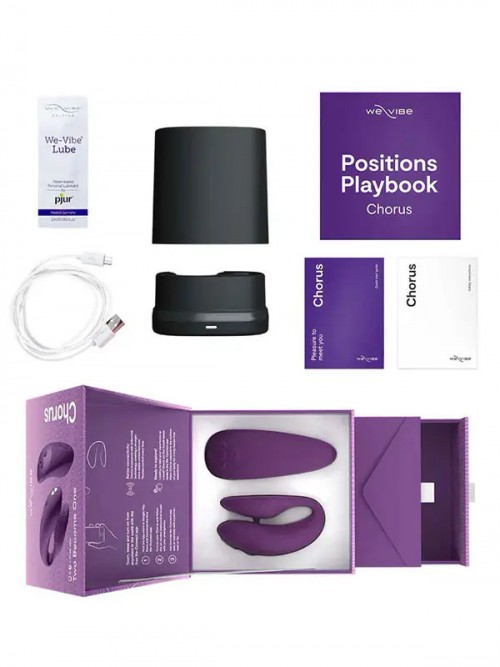 We-Vibe Chorus Çiftler İçin Telefon Uyumlu Vibratör Mor Ek Resim