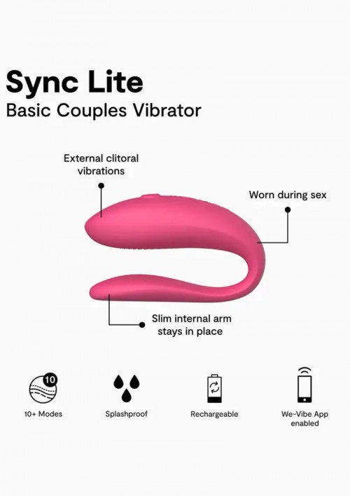 We-Vibe Sync Lite Çiftler İçin Telefon Kontrollü Vibratör Pembe Ek Resim