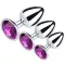 NOXXX Steel Metal Jeweled Butt Plug 3’lü Set