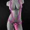 Pipedream Dillio 7″ Strap on Suspender Harness Set Pembe